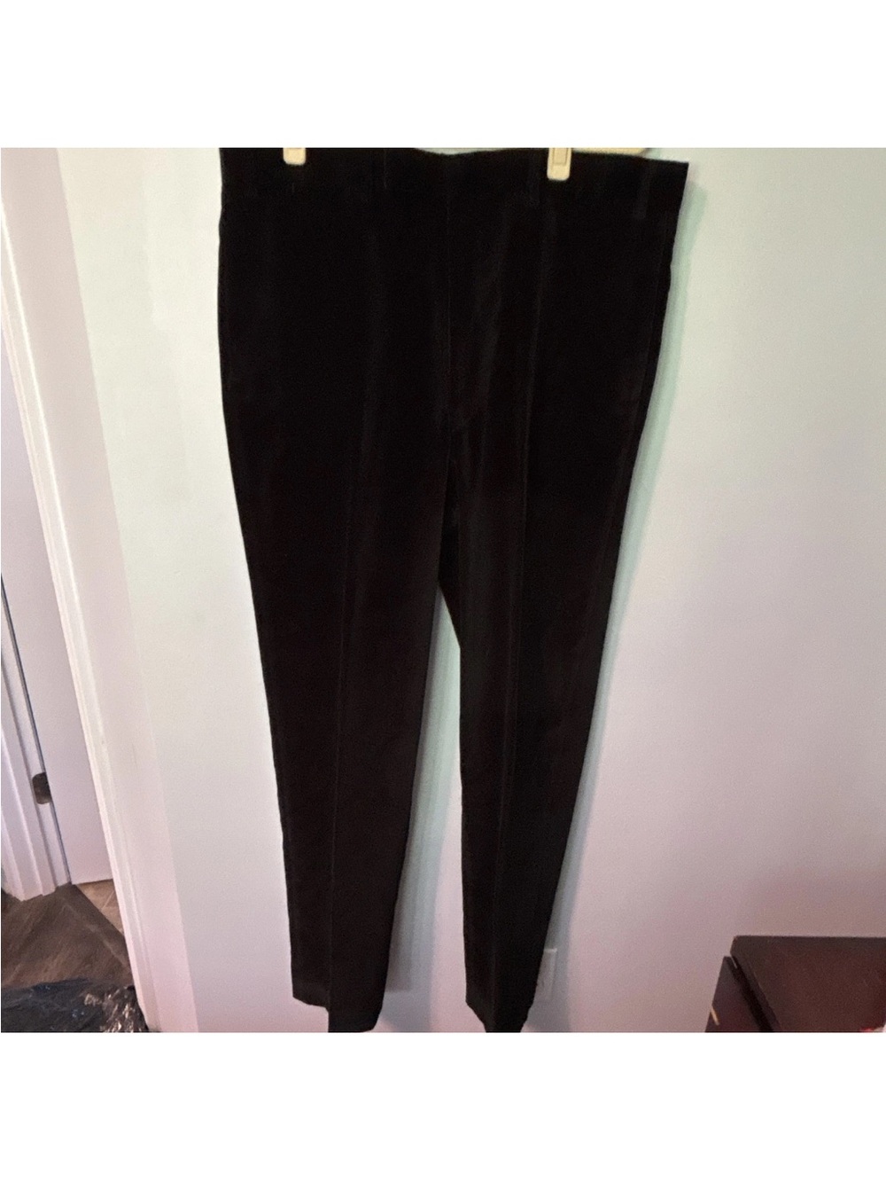 Black Brown 1826 Men's Dark Black Velour Pants